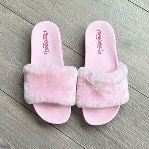 Jeffrey Campbell Lucky Me Faux Fur Flatform Slide